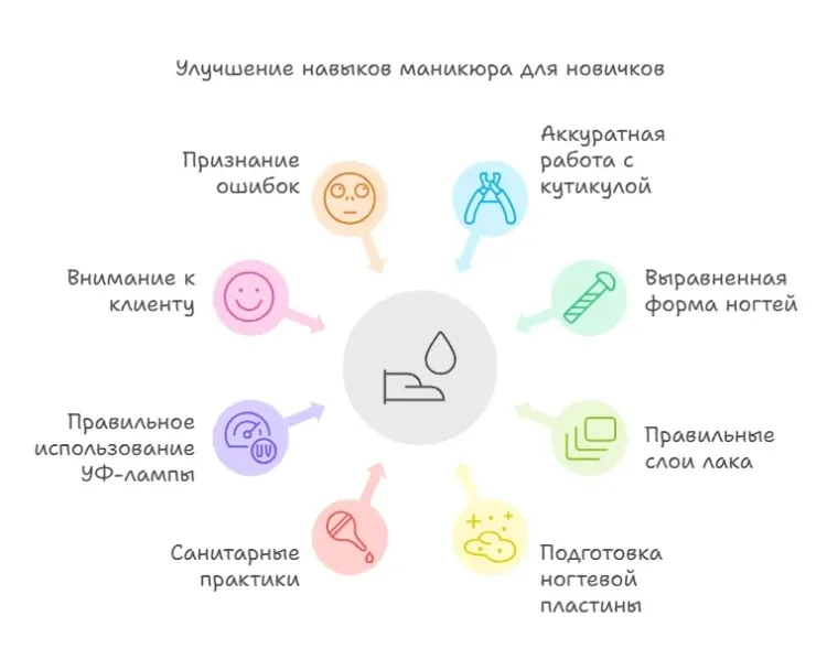 Типичные ошибки при маникюре начинающих мастеров маникюра
